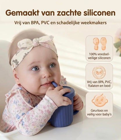 Premium Stainless Steel & Siliconen Babyservies Set (7-delig) (Kopie)